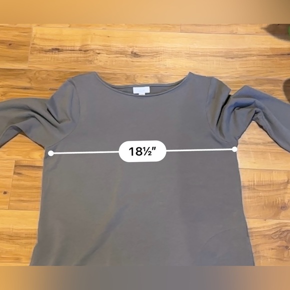 J.Jill Pure Harmony M Sweatshirt With Pockets Mushroom Green - Picture 7 of 8